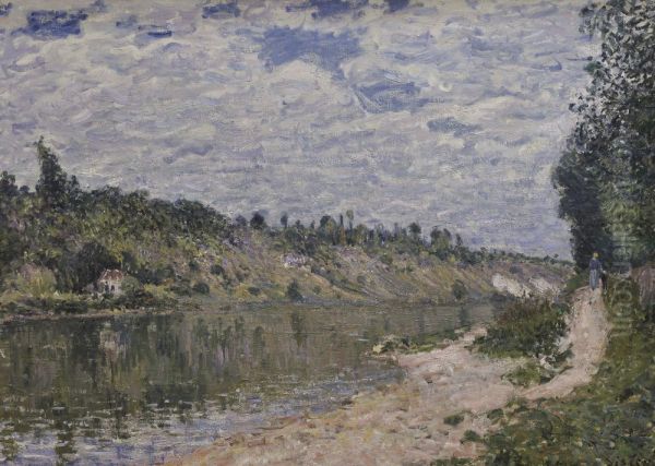 Hills of La Celle seen from Saint-Mammes, september afternoon - view 1