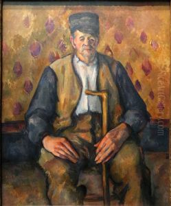 Paysan assis by Paul Cezanne