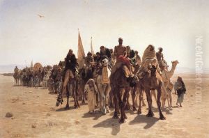 Pelerins allant a La Mecque by Leon Belly