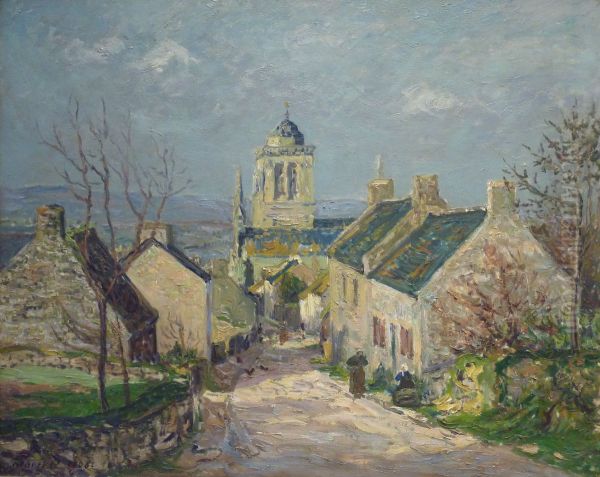 The Downward Street in Locronan - view 1