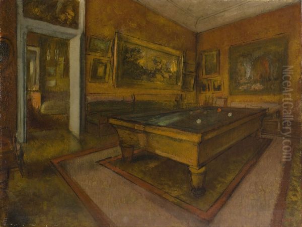 Salle de billard au Menil-Hubert - view 1