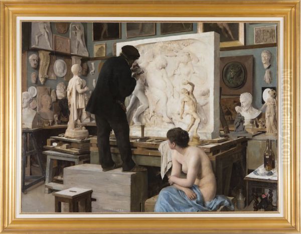 Un coin d'atelier de sculpteur - view 1