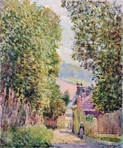 Eine Strasse in Louveciennes by Alfred Sisley