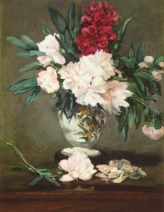 Stillleben, Vase mit Pfingstrosen Stillleben, Vase mit Pfingstrosen