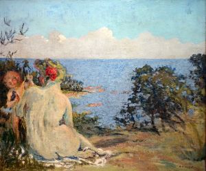 Venus et l'Amour au bord de la mer