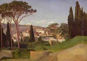 veduta di una villa romana veduta di una villa romana