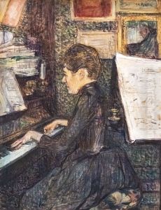 Slecna Marie Dihauova u klaviruDeutsch:Mademoisele Matie Dihau am KlavierEnglish:Miss Dihau at the pianoFrancais:M'elle Dihau au piano Slecna Marie Dihauova u klaviruDeutsch:Mademoisele Matie Dihau am KlavierEnglish:Miss Dihau at the pianoFrancais:M'elle Dihau au piano