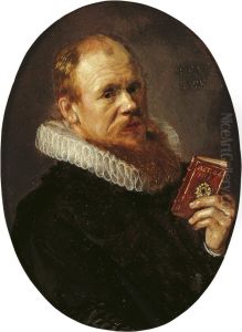 Portret van Theodorus Schrevelius (1572-1653) by Frans Hals