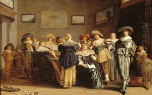 Musicerend gezelschap in interieur by Dirck Hals