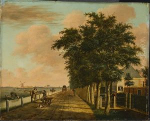 De Amsterdamse Vaart bij Haarlem, gezien naar de Liede by Warnaar Horstink