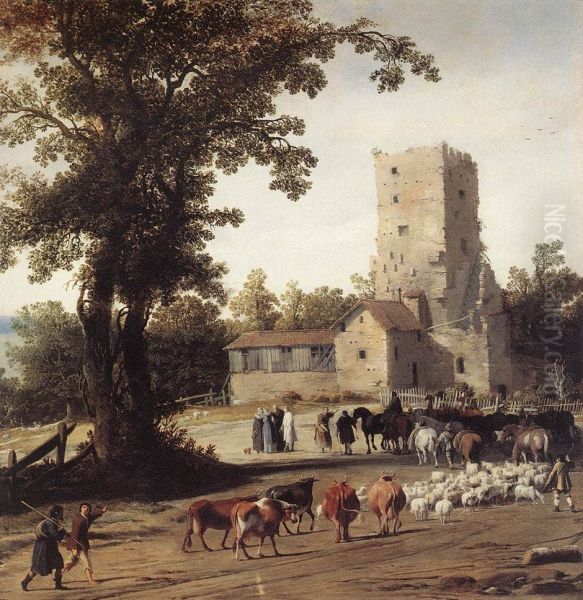 Italianate Landscape with the Parting of Jacob and Laban - view 1