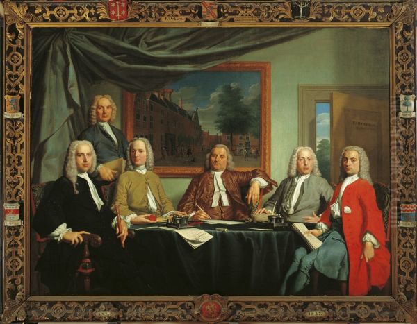 Portrait of the Regents of the St. Joris- of Grote Proveniershuis in Haarlem - view 1