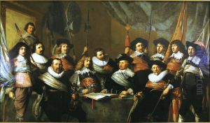 Officers of the Haarlem civic guard called the Cloveniers, or Musketeers, during the serving period 1639-1642. by Pieter Soutman