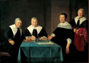 Forstanderinder pa et hospital for spedalske i Haarlem by Jan De Bray