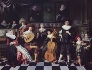 Familie portret van Jan Miense Molenaer by Jan Miense Molenaer