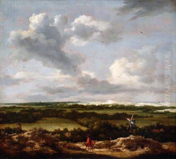 Dune landscape with a horseman - view 1