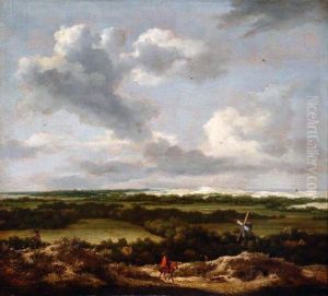 Dune landscape with a horseman by Jacob Van Ruisdael