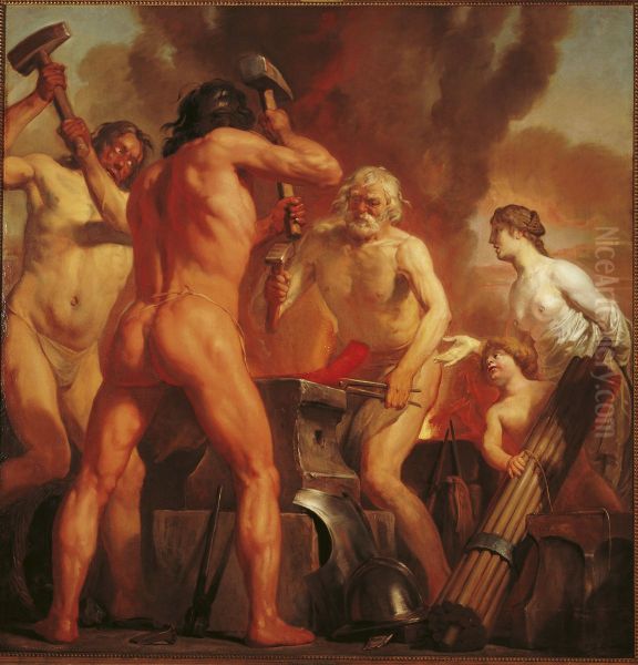Venus and Cupid in Vulcan's smithy - view 1