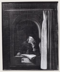 Man met pijp by Gerrit Dou