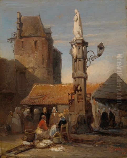 Een vismarkt - view 1