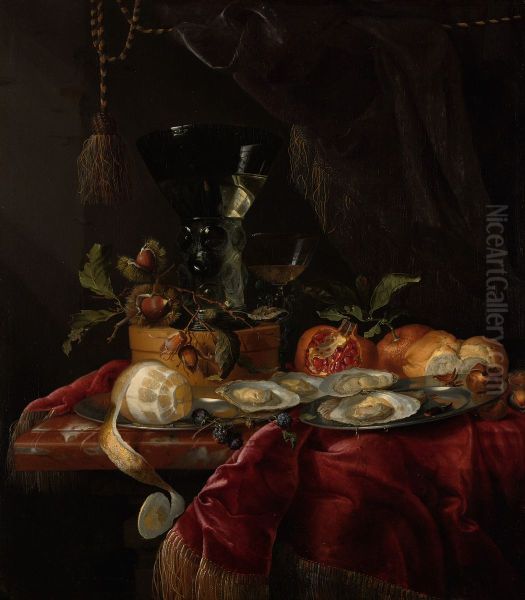Stilleven met vruchten, oesters en roemer - view 1