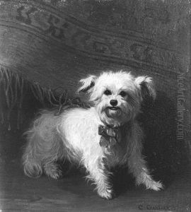 Witte hond by Conradijn Cunaeus
