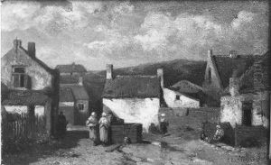 Vissersdorp by Solomon Leonard Verveer