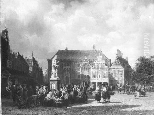 De markt te Haarlem - view 1