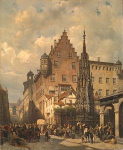 "Der Schone Brunnen" te Neurenberg
