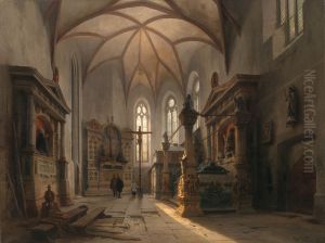 St. Andreaskerk bij Eisleben by Carl Graeb