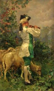 Fluitspeler met schapen Fluitspeler met schapen