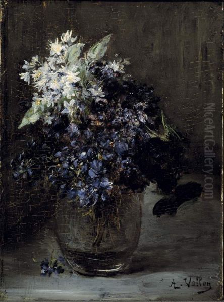 Violettes de parma in een glas - view 1