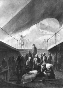 Anno 1653. De dodelijk gewonde Johan van Galen drinkt een glas wijn op het verderf der Engelsen