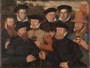 Schuttersmaaltijd met acht figuren-Civic guard banquet