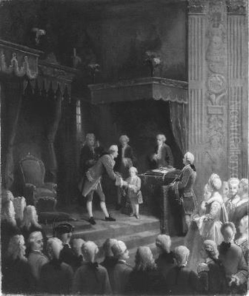 Anno 1752. De verheffing van prins Willem V tot ridder in de orde van de Kousenband - view 1