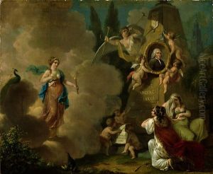 Allegorische voorstelling op het overlijden van Albertus Titsingh (1714-1790) by Jurriaen Andriessen