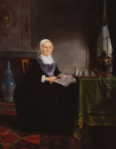 Geertje Hagen (1714-1798)-Vrouw aan tafel