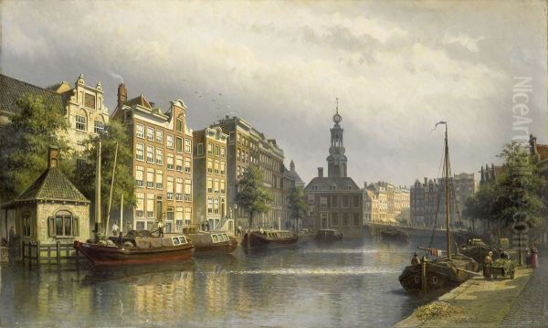 Het Singel te Amsterdam naar de Munt gezien - view 1