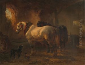 Stal met paarden Stal met paarden