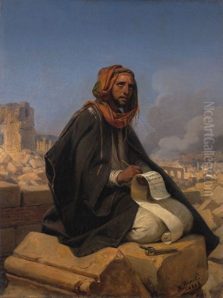 Jeremia op de puinhopen van Jeruzalem-Jeremiah on the ruins of Jerusalem - view 1