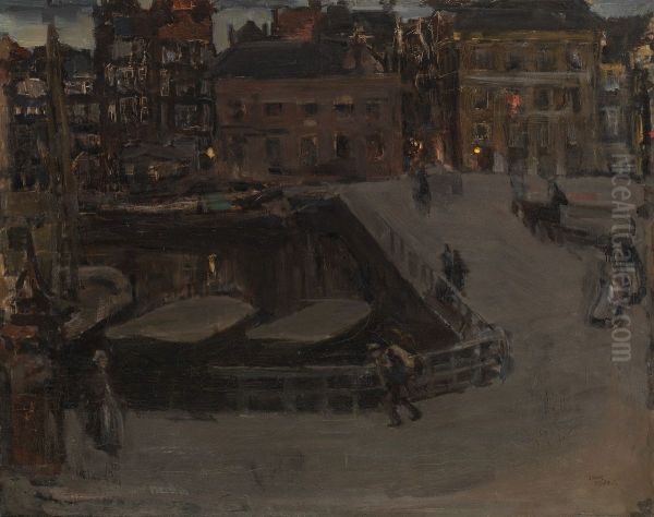 Damrak at evening - view 1
