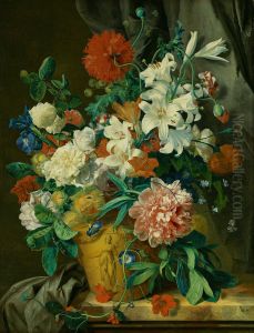 Stilleven met bloemen, 'Lelien des velts' by Jan Van Huysum