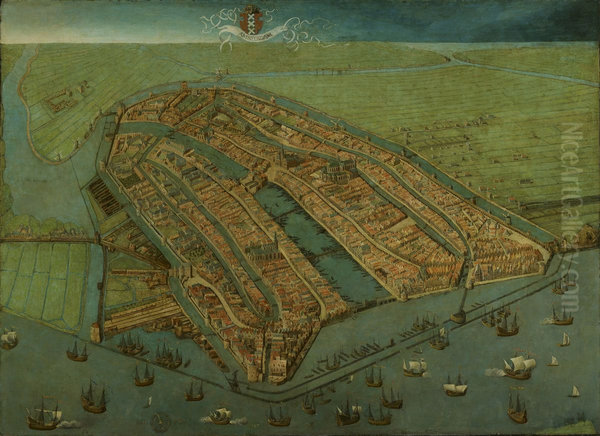 Bird's-eye view of Amsterdam - view 1