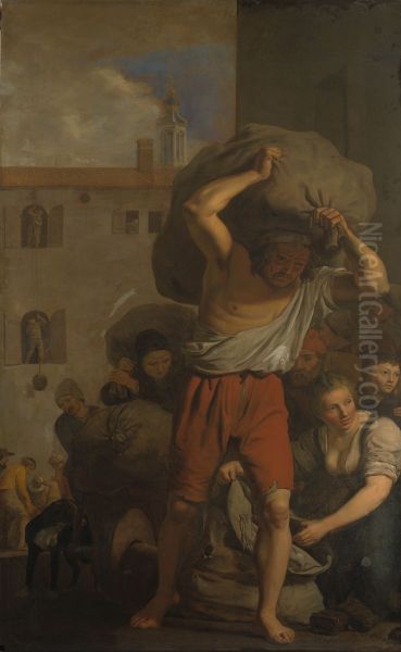 Allegorie op de uitdeling van turf aan de armen - view 1