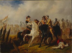 Anno 719. Koning Radbout weigert de doop by Jacobus van Dijck