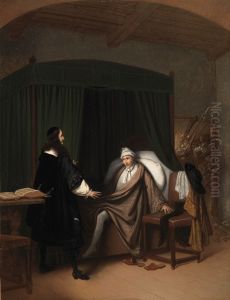 Anno 1672. De gebroeders De Witt in de Gevangenpoort by Jacobus Ludovicus Cornet