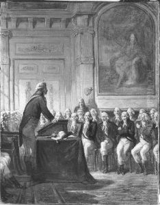 Anno 1796. De opening der Nationale Vergadering door Pieter Paulus by Johannes Hinderikus Egenberger