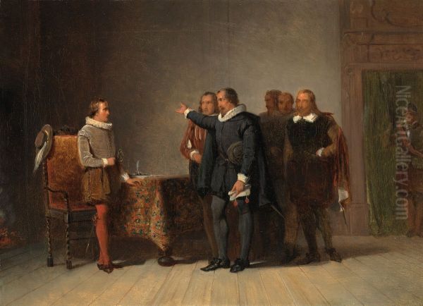 Anno 1585. Oldenbarnevelt brengt met enkele Statenleden Maurits het bericht van zijn aanstelling tot stadhouder - view 1