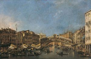 Le Pont de Rialto a Venise by Francesco Guardi