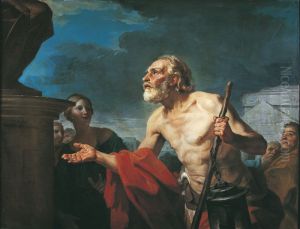 Diogene demandant l'aumone aux statues by Jean-Bernard Restout